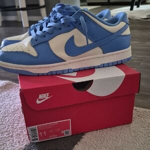Nike Dunk Low Blue and White Sneakers